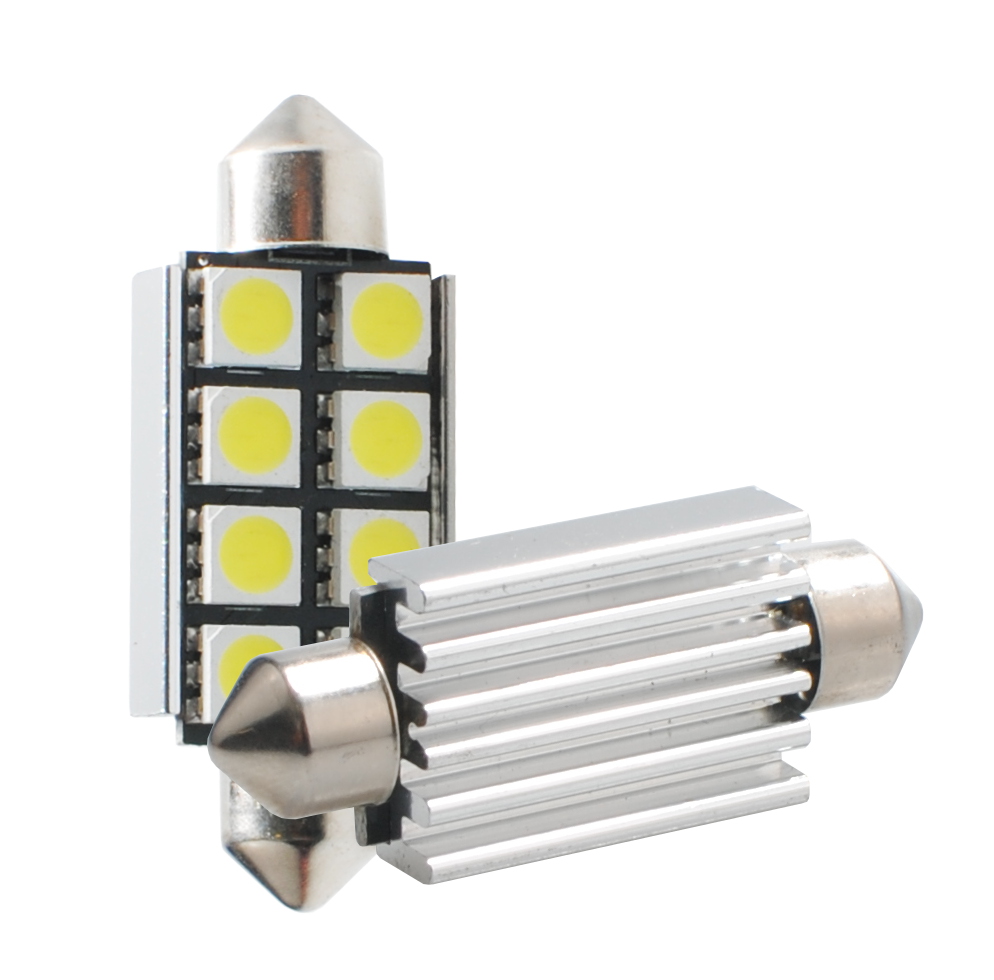 Buislampjes LED C5W/s8.5V 12v 6x SMD 5050 wit