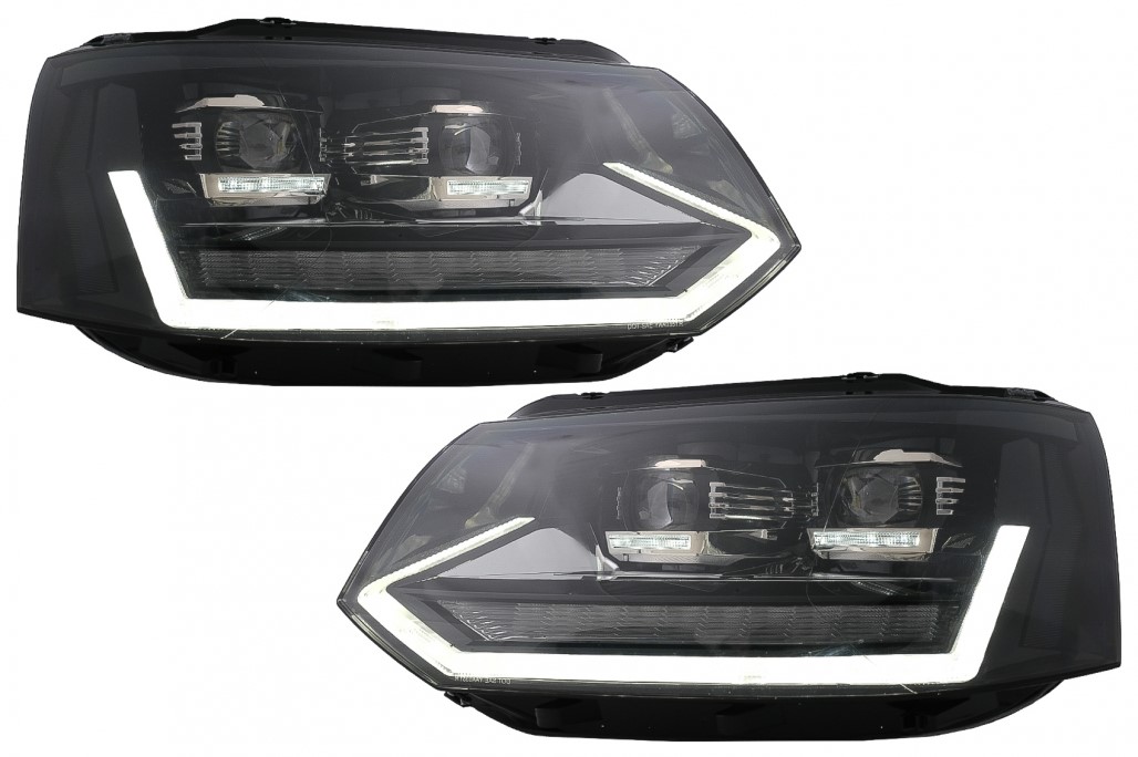 Koplampen VW T5 09-15 FULL LED Dynamic T6 DRL look