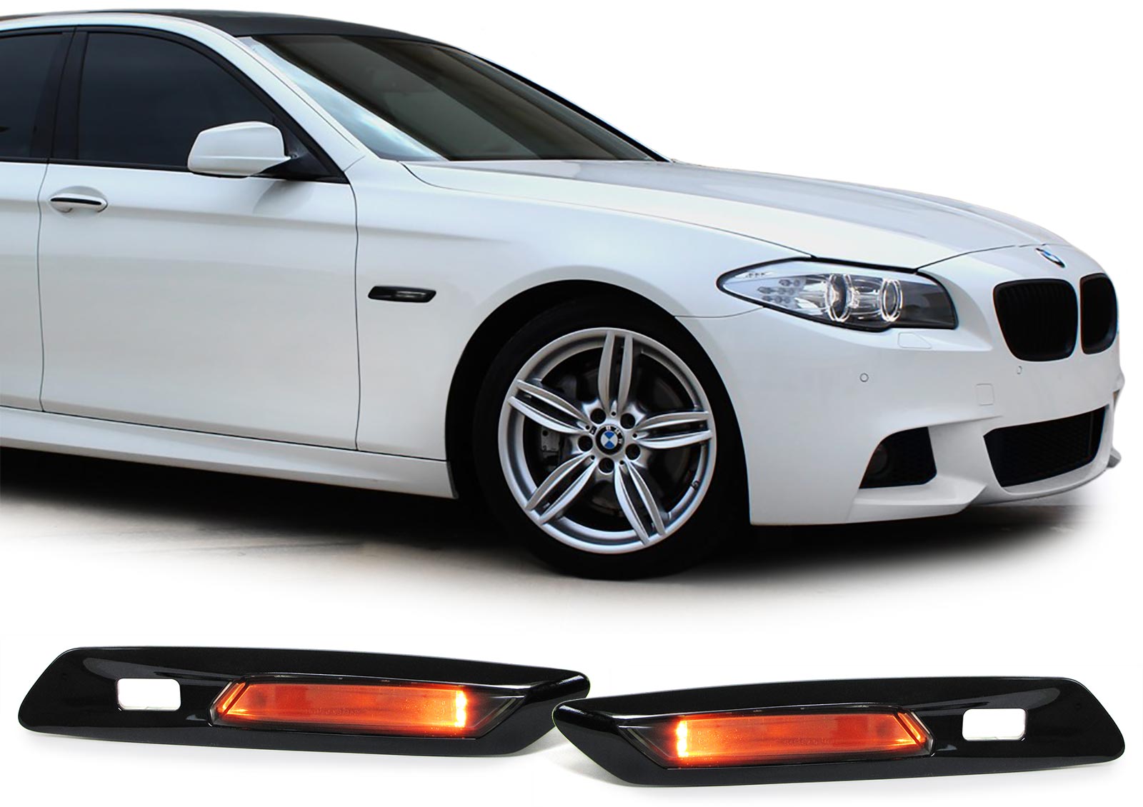 Zijknipperlichten BMW 5 serie F10/F11 LED Zwart