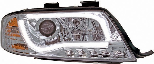 Koplampen Audi A6 4B 97-01 Tube Light LED Chroom