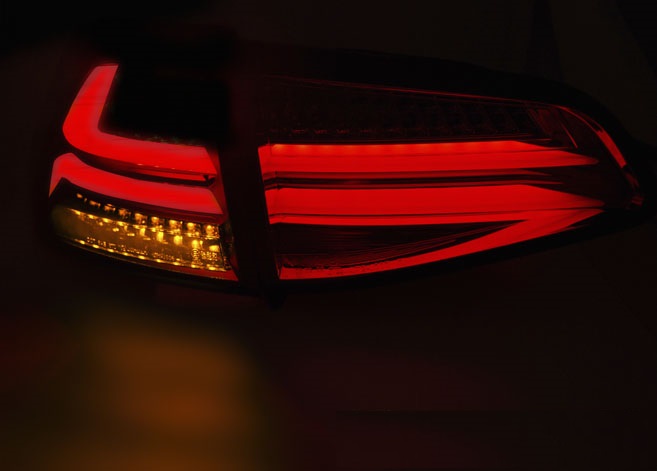 Achterlichten VW Golf VII Rood LED Tube