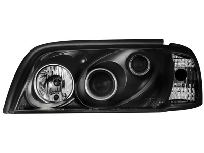 Koplampen Mercedes W202 xenon look zwart