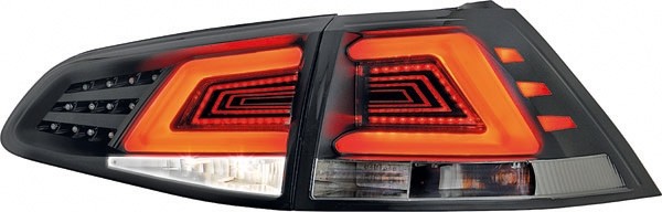 Achterlichten VW Golf VII 12- Zwart/Smoke LED Tube