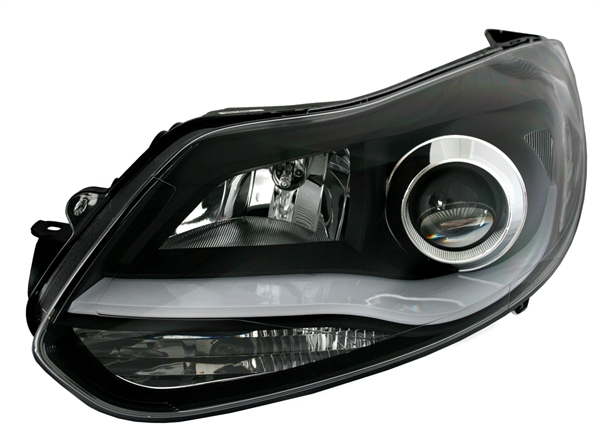 Design Koplampen Ford Focus IV 11-14 Led Tube zwart