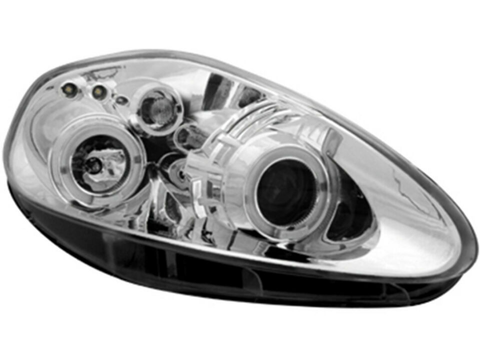 Koplampen Fiat Grande Punto 05-08 Chroom Angel eyes