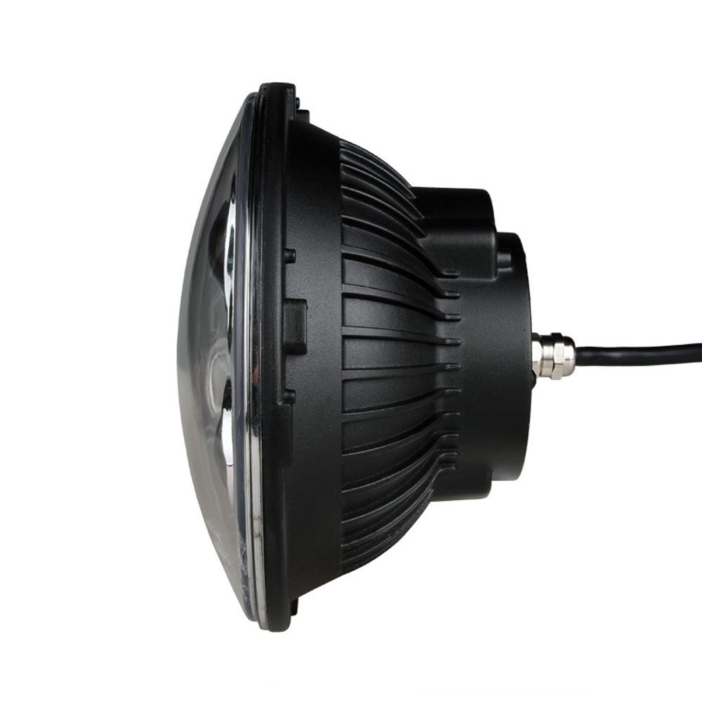 7 inch LED Koplamp - Rond 9-36V, Zwart