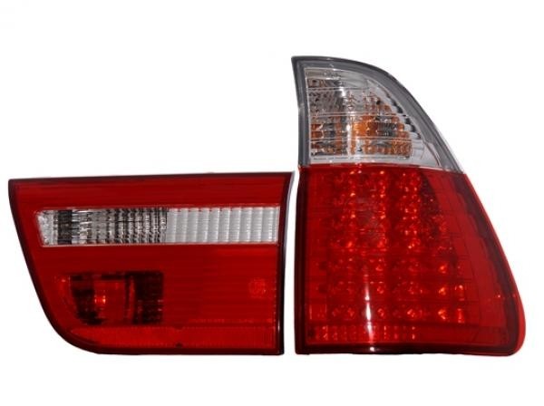 Achterlichten BMW X5 98-03 LED rood/wit