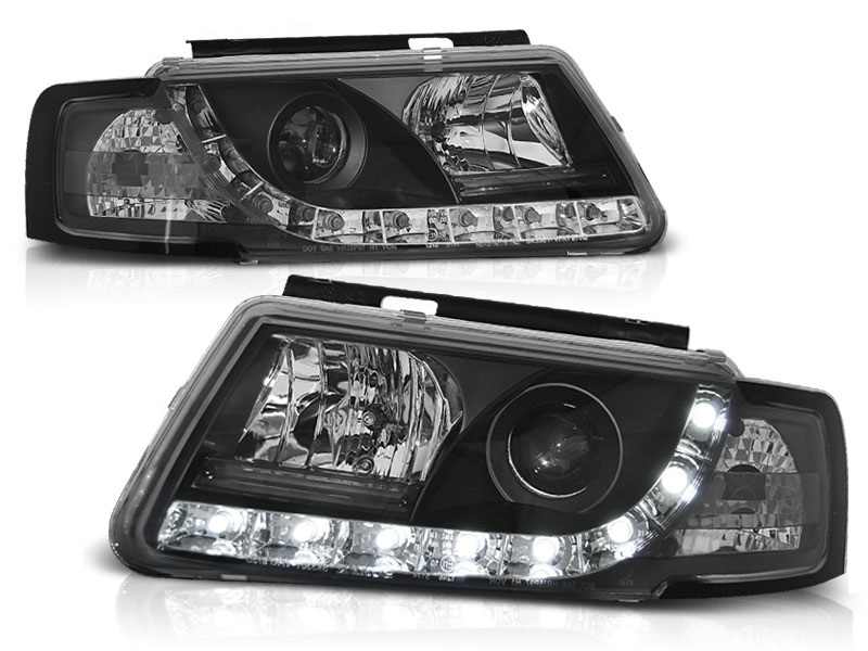 Koplampen VW Passat 3B 96-00 Devil Eyes DRL look zwart