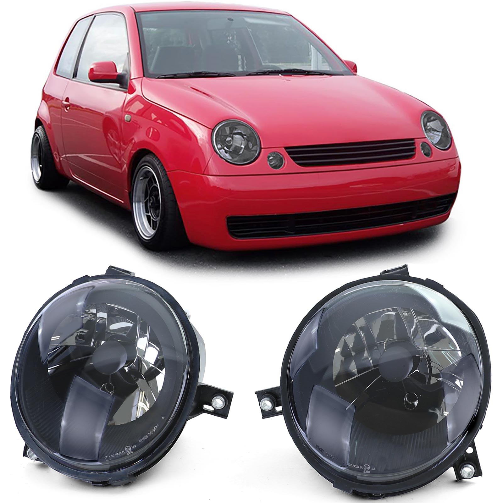 Koplampen VW Lupo Zwart