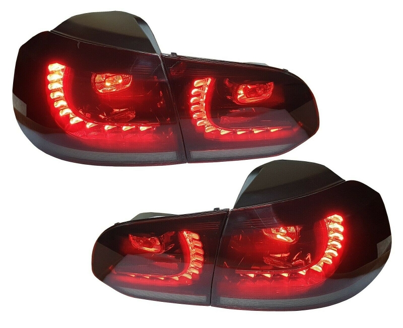 Achterlichten led VW Golf VI 10/08- R-look Dynamic LED Rood/Smoke