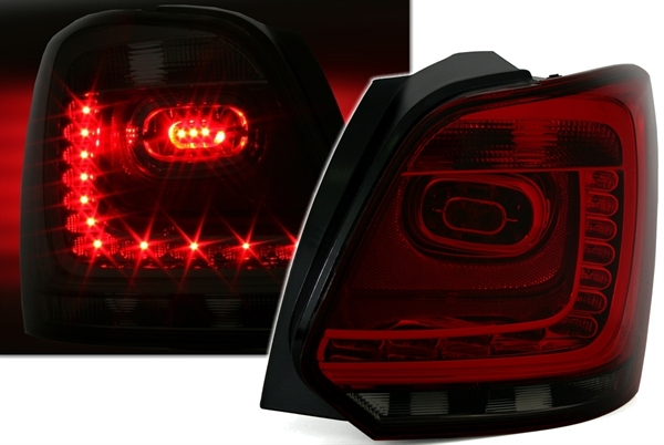 Achterlichten VW Polo 6R 09- Rood/Smoke LED