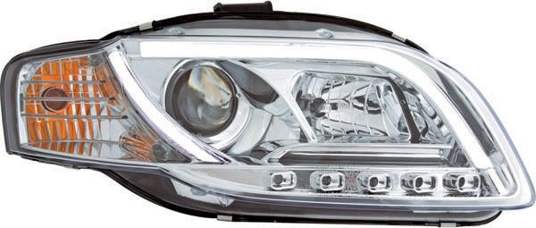 Koplampen Audi A4 8E B7 04-07 Tube LED chroom