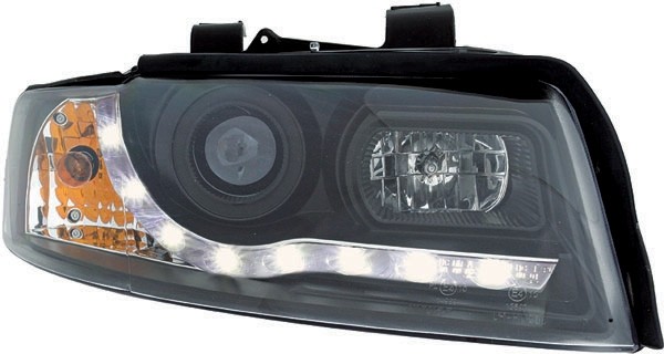 Koplampen Audi A4 8E 00-04 DRL-Look Zwart