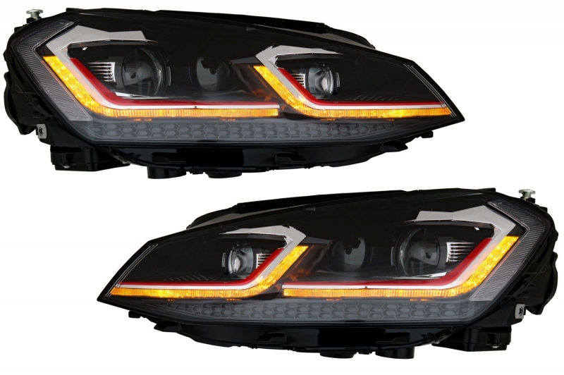 Koplampen VW Golf VII GTI led dagrijverlichting 7.5 Facelift Look