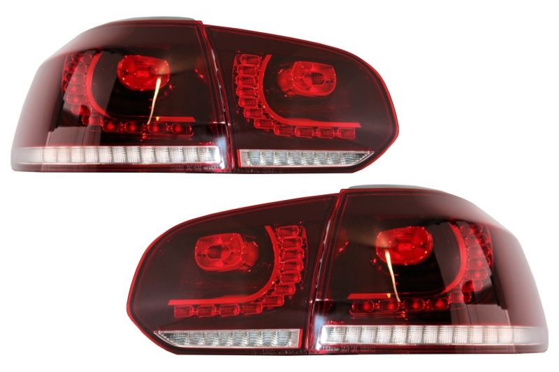 Achterlichten led VW Golf VI 10/08- R-look Dynamic LED Donker Rood