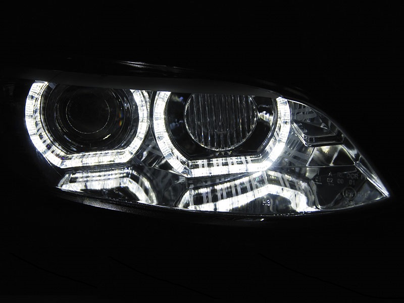 Koplampen BMW E92/E93 Angel Eyes 3D LED Xenon chroom