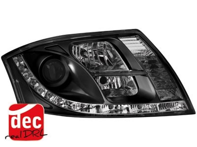 Koplampen Audi TT 8N 12.98-05 Devil Eyes real DRL LED Zwart