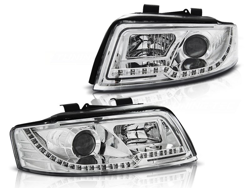 Koplampen Audi A4 8E 01-04 Tube Light LED Chroom