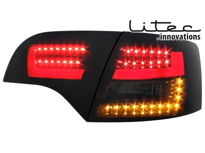 Achterlichten Audi A4 8E B7 04-08 Avant Dynamic LED zwart/smoke