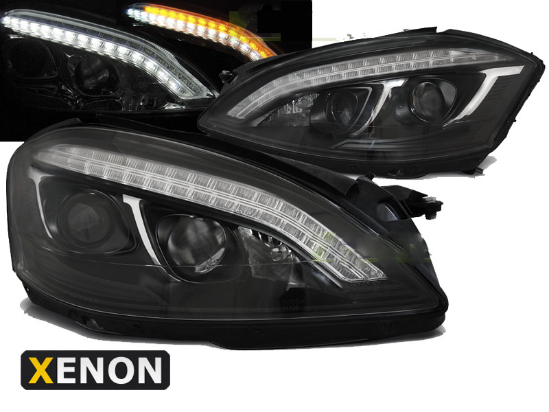 Koplampen Mercedes W221 05-09 Xenon Tube Black