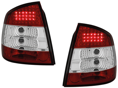 Achterlichten Opel Astra G LED  rood/wit