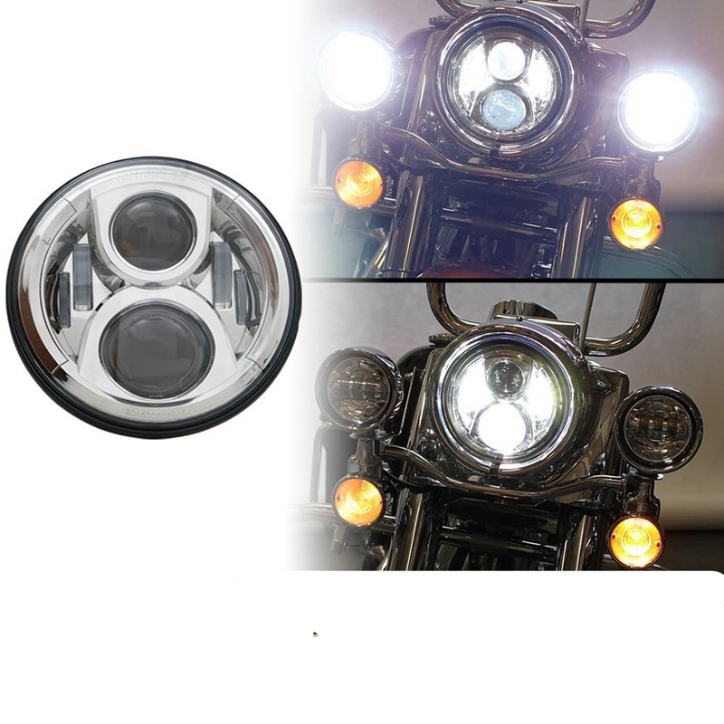 Koplampen VW Golf I / II / Kafer / Jeep Wrangler / Defender Full LED Chroom