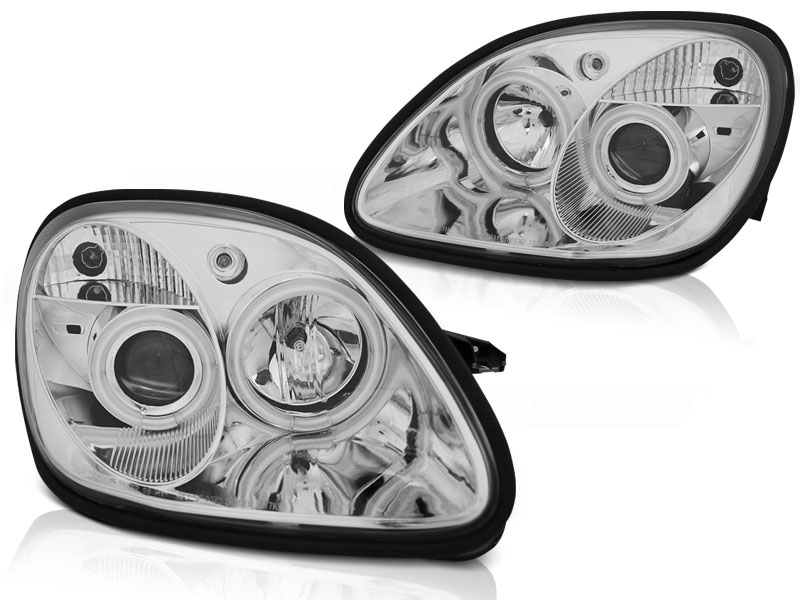 Koplampen Mercedes SLK 95-.. Angel eyes chroom