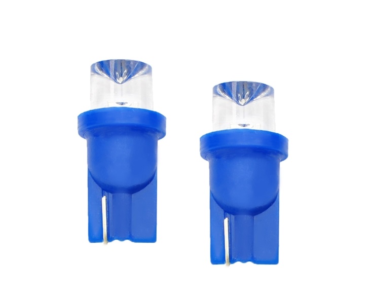 LED T10 W5W Lampjes 12v concave 8mm Blauw