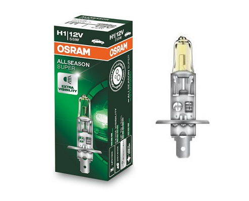 Osram All Season Super H1 55W 12V Geel