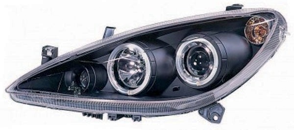 Koplampen Peugeot 307 01-05 Angel Eyes Zwart