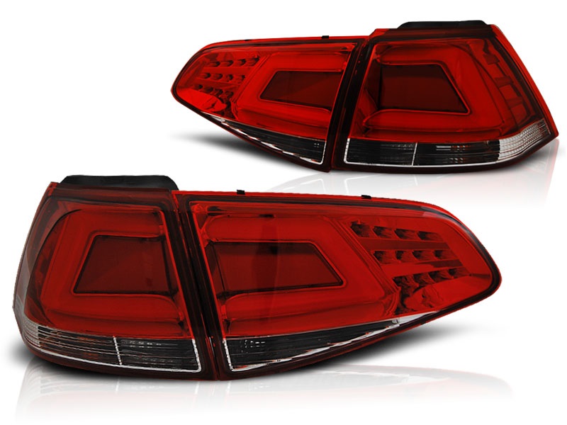 Achterlichten VW Golf VII 12- Rood/wit Led