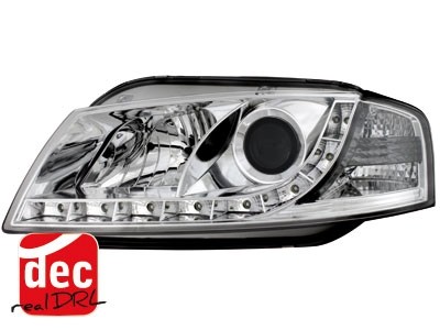 Koplampen Audi A3 8P 03-08 Devil Eyes real DRL LED Chroom