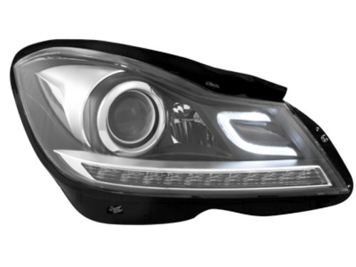 Koplampen Mercedes W204 2011-.. Xenon look DRL