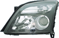 Koplampen Opel Vectra C/Signum Black/Clear