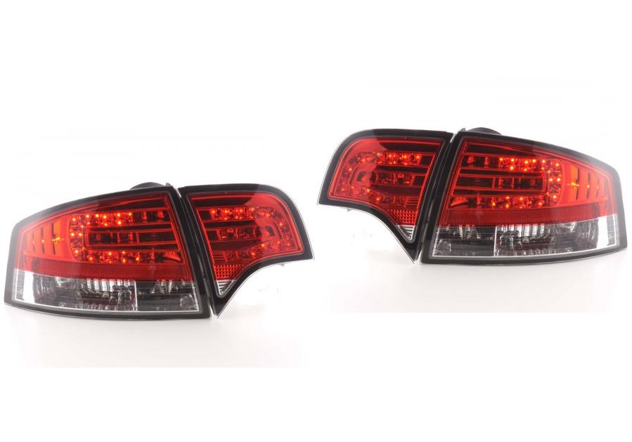 Achterlichten Audi A4, 04-07 limousine LED helder rood/wit