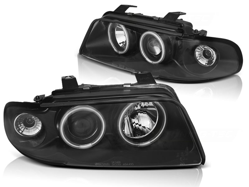 Koplampen Audi A4 B5 95-98 CCFL Angel Eyes Zwart