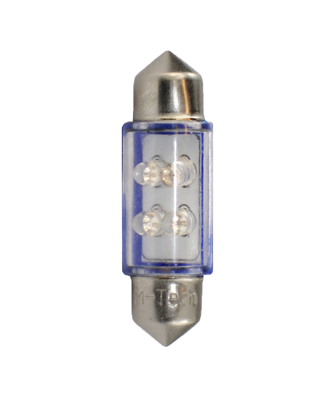 Buislampjes LED 36mm C5W/s8.5V 12v 4x 3mm Blauw