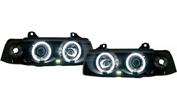 Koplampen BMW E36 Limousine/Touring Angel Eyes Ice CCFL