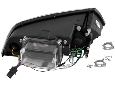 Koplampen Skoda Octavia 05-09 DRL look Devil Eyes HID chroom