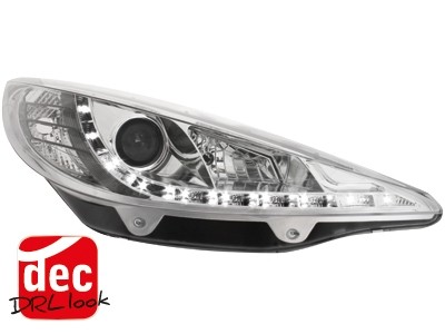 Koplampen Peugeot 207 06- Devil Eyes LED chroom