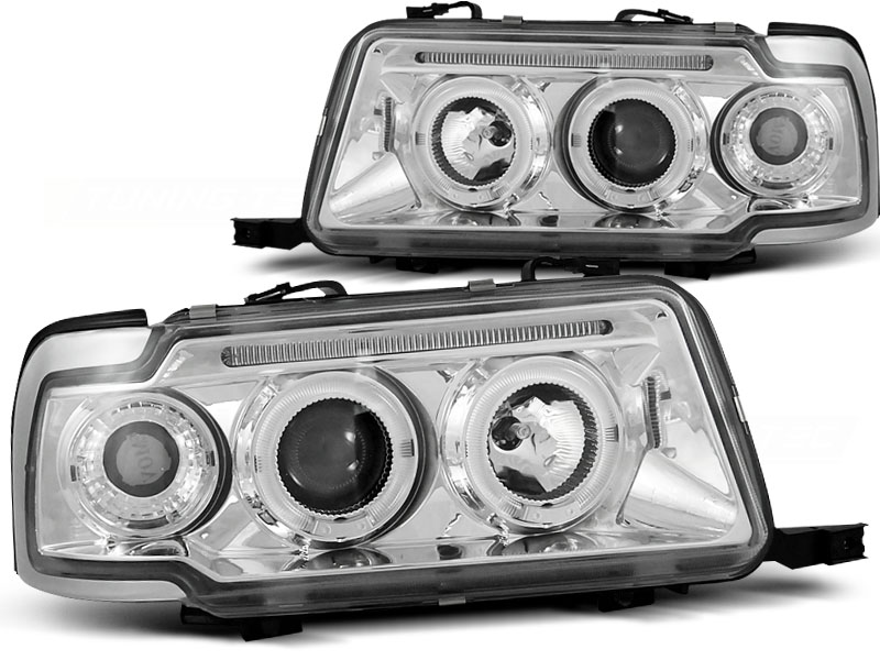 Koplampen Audi 80 Angel Eyes Chroom