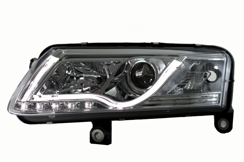 Koplampen Audi A6 4F 04-08 Tube Light LED Chroom