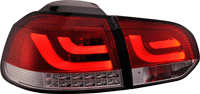 Achterlichten VW Golf VI 2008- Full LED Versie 2 Rood/He