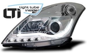 Koplampen Suzuki Swift 10- Tube Light LED Chroom