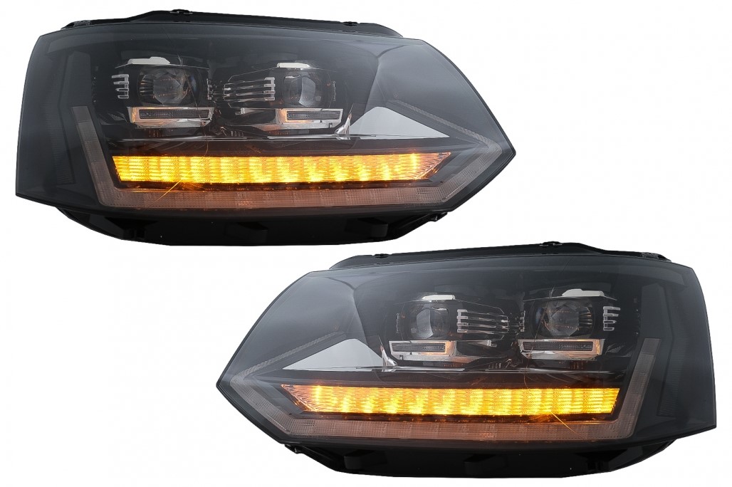 Koplampen VW T5 09-15 FULL LED Dynamic T6 DRL look