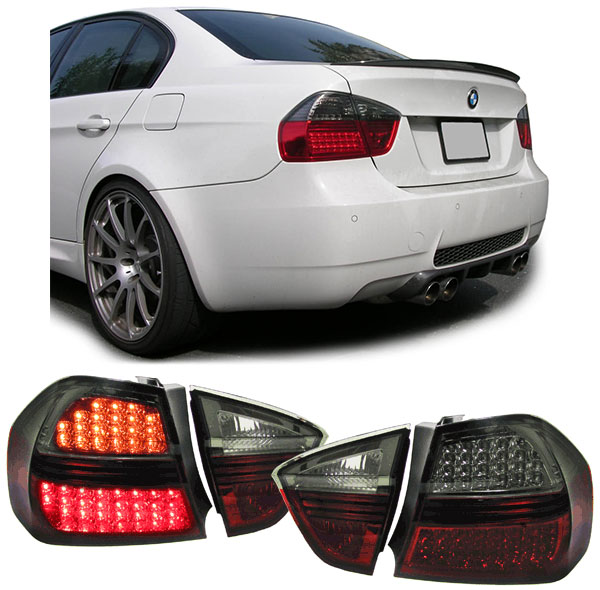 Achterlichten BMW E90 05-08 LED Rood/Smoke