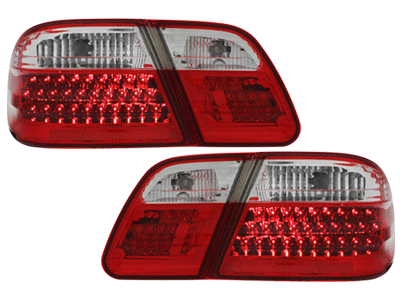 Achterlichten Mercedes E-Class W210 95-02 LED rood/wit