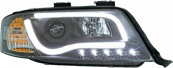 Koplampen Audi A6 4B 97-01 LED Tube Zwart