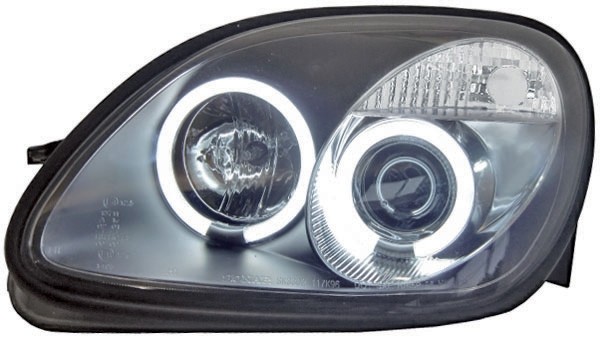 Koplampen Mercedes SLK 96-04 H1+H1 Angel eyes CCFL helder zwart