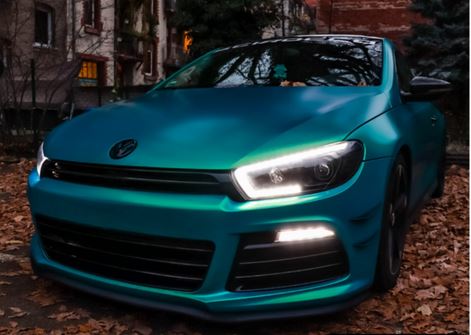 Koplampen VW Scirocco lll facelift 15-18 DRL Dynamic LED Zwart